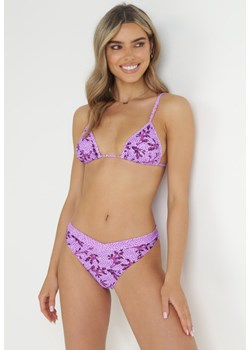 Fioletowe Bikini z Wzorem Alg i Kropek Roseno ze sklepu Born2be Odzież w kategorii Stroje kąpielowe - zdjęcie 157612313