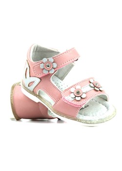 Sandałki dziecięce z profilowaną wkładką - WOJTYŁKO 22302, różowe ze sklepu ulubioneobuwie w kategorii Sandały dziecięce - zdjęcie 157615313