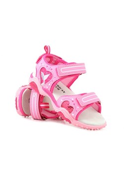 Sandałki dziecięce ze świecącą podeszwą  - AMERICAN CLUB HL79/23, różowe ze sklepu ulubioneobuwie w kategorii Sandały dziecięce - zdjęcie 157615320