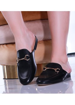 Czarne pikowane klapki buty na lato /B5-2 14173 T138/ ze sklepu Pantofelek24.pl w kategorii Klapki damskie - zdjęcie 157615382