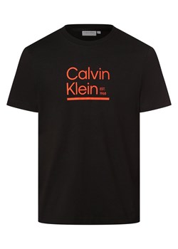 Calvin Klein T-shirt męski Mężczyźni Bawełna czarny nadruk ze sklepu vangraaf w kategorii T-shirty męskie - zdjęcie 157615523