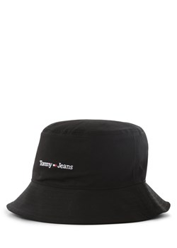 Tommy Jeans Damski bucket hat Kobiety Bawełna czarny jednolity ze sklepu vangraaf w kategorii Kapelusze damskie - zdjęcie 157615553