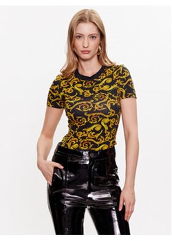 Versace Jeans Couture T-Shirt 74HAH608 Czarny Regular Fit ze sklepu MODIVO w kategorii Bluzki damskie - zdjęcie 157619762