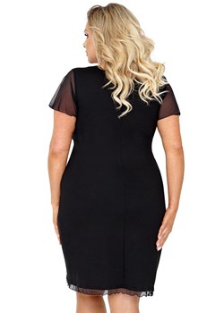 Ivana koszula nocna z krótkim rękawem plus size, Kolor czarny, Rozmiar 3XL, Donna ze sklepu Primodo w kategorii Koszule nocne - zdjęcie 157619893
