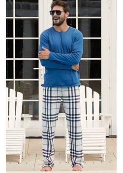 Piżama męska na długi rękaw i długie nogawki Gilbert, Kolor morski-wzór, Rozmiar XL, Italian Fashion ze sklepu Primodo w kategorii Piżamy męskie - zdjęcie 157619972