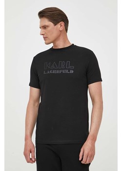 Karl Lagerfeld t-shirt męski kolor czarny wzorzysty ze sklepu ANSWEAR.com w kategorii T-shirty męskie - zdjęcie 157622660