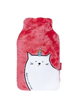 Termofor różowy DUŻY 1,8L SOXO gumowy ogrzewacz w pokrowcu - kot jednorożec pluszowy prezent ze sklepu Sklep SOXO w kategorii Dom - zdjęcie 157633972