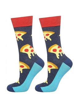 Skarpetki męskie kolorowe SOXO GOOD STUFF zabawne pizza | pomysł na prezent | dla Niego ze sklepu Sklep SOXO w kategorii Skarpetki męskie - zdjęcie 157634042