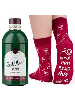 Skarpetki damskie SOXO GOOD STUFF Red Wine w butelce ze sklepu Sklep SOXO w kategorii Skarpetki damskie - zdjęcie 157634113