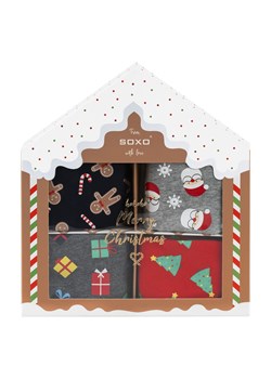 Zestaw 4x Bokserki męskie świąteczne na Boże Narodzenie idealny pomysł na prezent ze sklepu Sklep SOXO w kategorii Majtki męskie - zdjęcie 157634130