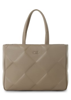 Calvin Klein Damska torba shopper Kobiety Sztuczna skóra melanżowy wypukły wzór tkaniny ze sklepu vangraaf w kategorii Torby Shopper bag - zdjęcie 157635231
