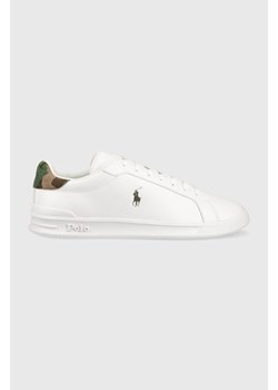 Polo Ralph Lauren sneakersy skórzane HRT CT II kolor biały 809900935001 ze sklepu ANSWEAR.com w kategorii Trampki męskie - zdjęcie 158038264