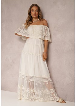 Beżowa Sukienka Bassam ze sklepu Renee odzież w kategorii Sukienki - zdjęcie 158038540