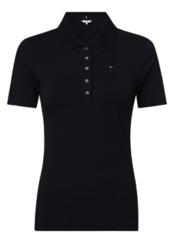 Tommy Hilfiger Damska koszulka polo Kobiety wiskoza granatowy jednolity ze sklepu vangraaf w kategorii Bluzki damskie - zdjęcie 158049604