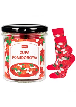 Skarpetki damskie kolorowe SOXO zupa pomidorowa w słoiku ze sklepu Sklep SOXO w kategorii Skarpetki damskie - zdjęcie 158050284