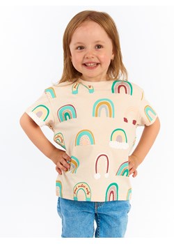 GATE Bawełniany T-shirt z tęczowym nadrukiem 3Y ze sklepu gateshop w kategorii Bluzki dziewczęce - zdjęcie 158051953