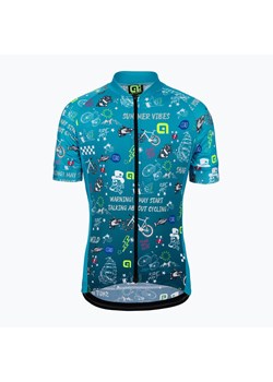 Koszulka rowerowa dziecięca Alé Maglia Mc Vibes niebieska L22228461 ze sklepu sportano.pl w kategorii Bluzki dziewczęce - zdjęcie 158450320
