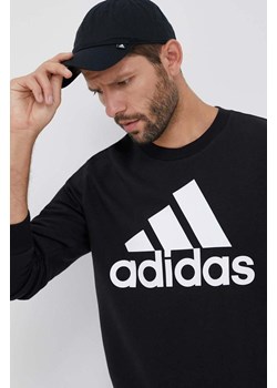 adidas bluza męska kolor czarny wzorzysta ze sklepu ANSWEAR.com w kategorii Bluzy męskie - zdjęcie 158457040