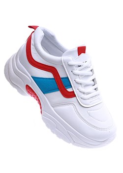 Białe sznurowane buty sportowe /G13-2 14261 T291/ ze sklepu Pantofelek24.pl Jacek Włodarczyk w kategorii Buty sportowe damskie - zdjęcie 158457663