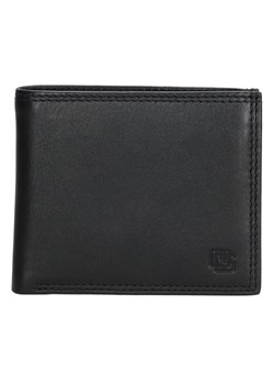 GIO GINI Skórzany portfel w kolorze czarnym - 10,5 x 9 x 1,5 cm ze sklepu Limango Polska w kategorii Portfele męskie - zdjęcie 158471402