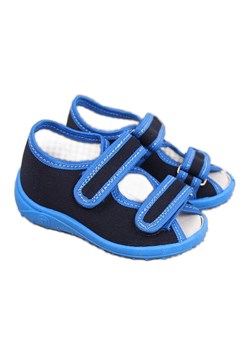 Kapcie chłopięce sandałki domowe Nazo niebieskie ze sklepu ButyModne.pl w kategorii Buciki niemowlęce - zdjęcie 158491222