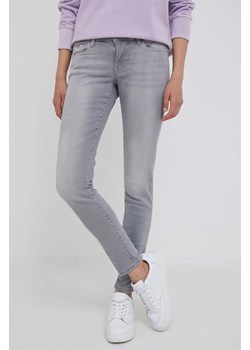 Pepe Jeans jeansy damskie kolor szary ze sklepu ANSWEAR.com w kategorii Jeansy damskie - zdjęcie 158497574