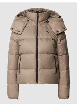Płaszcz pikowany z nadrukiem z logo ze sklepu Peek&Cloppenburg  w kategorii Kurtki damskie - zdjęcie 158544763