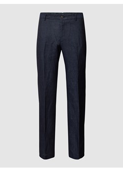 Spodnie lniane z efektem melanżu ze sklepu Peek&Cloppenburg  w kategorii Spodnie męskie - zdjęcie 158570131
