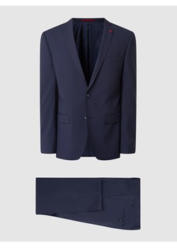 Garnitur o kroju slim fit z dodatkiem żywej wełny ze sklepu Peek&Cloppenburg  w kategorii Garnitury męskie - zdjęcie 158594370