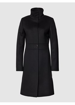 Płaszcz z dzianiny z detalem z logo model ‘Melines’ ze sklepu Peek&Cloppenburg  w kategorii Płaszcze damskie - zdjęcie 158596290
