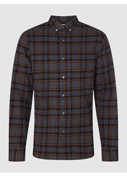 Koszula flanelowa o kroju casual slim fit z bawełny model ‘Hamar’ ze sklepu Peek&Cloppenburg  w kategorii Koszule męskie - zdjęcie 158610881