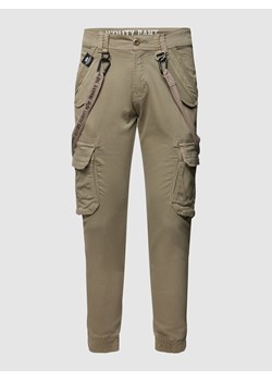 Spodnie z detalami z logo model ‘UTILITY’ ze sklepu Peek&Cloppenburg  w kategorii Spodnie męskie - zdjęcie 158614800