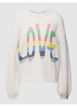 Sweter z dzianiny z motywem na całej powierzchni ze sklepu Peek&Cloppenburg  w kategorii Swetry damskie - zdjęcie 158632561
