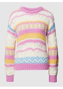 Sweter z dzianiny ze wzorem na całej powierzchni ‘RHAPSODY’ ze sklepu Peek&Cloppenburg  w kategorii Swetry damskie - zdjęcie 158633841
