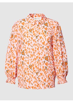 Bluzka koszulowa z wiskozy ze wzorem na całej powierzchni model ‘Heart to Heart’ ze sklepu Peek&Cloppenburg  w kategorii Koszule damskie - zdjęcie 158643493
