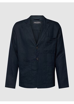 Marynarka zapinana na dwa guziki z lnu z kołnierzem z połami ze sklepu Peek&Cloppenburg  w kategorii Marynarki męskie - zdjęcie 158654700