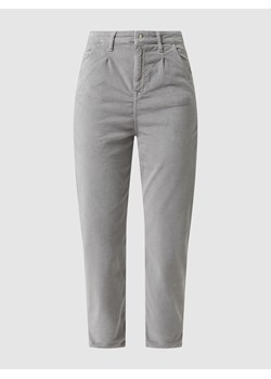 Spodnie sztruksowe o kroju baggy fit z wysokim stanem i dodatkiem streczu model ‘Laura’ ze sklepu Peek&Cloppenburg  w kategorii Spodnie damskie - zdjęcie 158679072