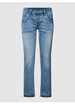 Jeansy o kroju slim fit z obszyciem nitami model ‘MANIE’ ze sklepu Peek&Cloppenburg  w kategorii Jeansy damskie - zdjęcie 158693220