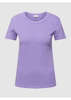 T-shirt z prążkowanym okrągłym dekoltem ze sklepu Peek&Cloppenburg  w kategorii Bluzki damskie - zdjęcie 158696094