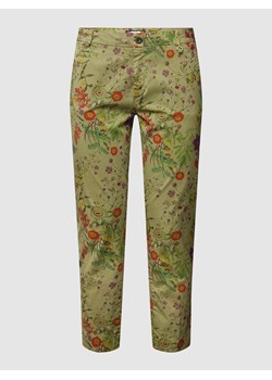 Chinosy o kroju slim fit ze wzorem na całej powierzchni model ‘JACQUELINE CURVY’ ze sklepu Peek&Cloppenburg  w kategorii Spodnie damskie - zdjęcie 158713500