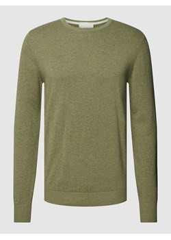 Sweter z dzianiny z okrągłym dekoltem model ‘Jupiter’ ze sklepu Peek&Cloppenburg  w kategorii Swetry męskie - zdjęcie 158784334