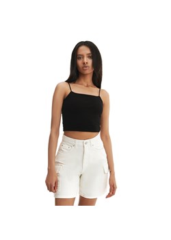 Cropp - Czarny crop top - czarny ze sklepu Cropp w kategorii Bluzki damskie - zdjęcie 158826601