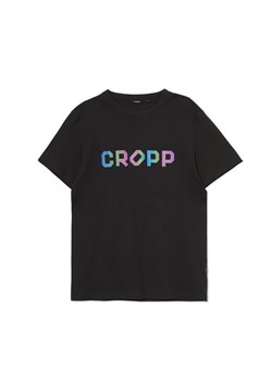 Cropp - Czarna koszulka CROPP - czarny ze sklepu Cropp w kategorii T-shirty męskie - zdjęcie 158826614