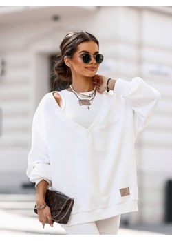 Bluza Frile Biała ze sklepu Lisa Mayo w kategorii Bluzy damskie - zdjęcie 158829413