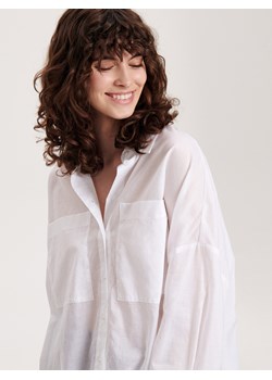 Reserved - Bawełniana koszula oversize - Biały ze sklepu Reserved w kategorii Koszule damskie - zdjęcie 158829474