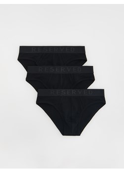 Reserved - Bawełniane slipy 3 pack - czarny ze sklepu Reserved w kategorii Majtki męskie - zdjęcie 158829711