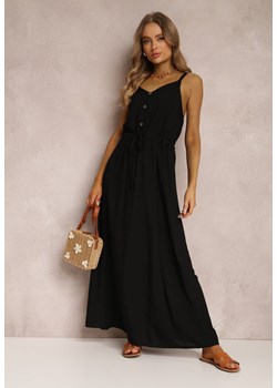 Czarna Sukienka z Wiskozy Kena ze sklepu Renee odzież w kategorii Sukienki - zdjęcie 158830732