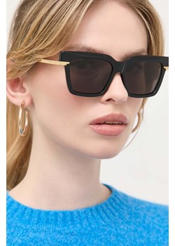 Bottega Veneta okulary przeciwsłoneczne damskie kolor czarny ze sklepu ANSWEAR.com w kategorii Okulary przeciwsłoneczne damskie - zdjęcie 158842654