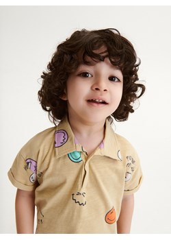 Reserved - T-shirt polo SmileyWorld® - beżowy ze sklepu Reserved w kategorii Koszulki niemowlęce - zdjęcie 158853522