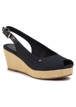 Espadryle Tommy Hilfiger Iconic Elba Sling Back Wedge FW0FW04788 Desert Sky DW5 ze sklepu eobuwie.pl w kategorii Sandały damskie - zdjęcie 158869551